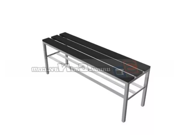 Metal Furniture Waiting Bench 3d model Metal Furniture Waiting Bench 3d model