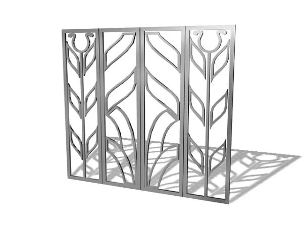Decorative Metal Window Bars 3d model Decorative Metal Window Bars 3d model