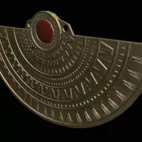 Mexican Jewelry Maya Necklace 3d model