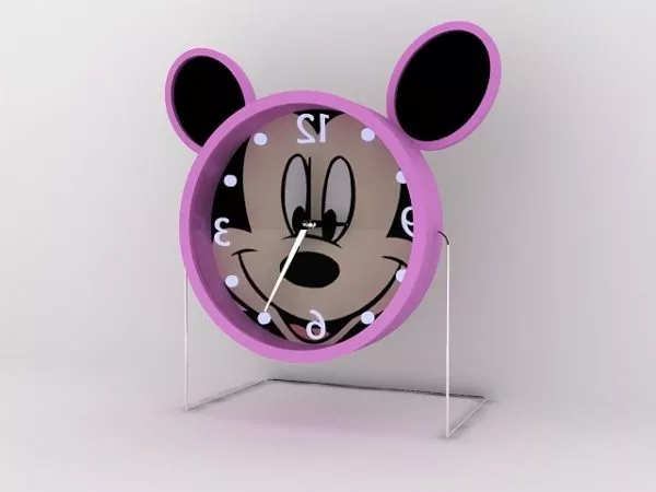 Retro Circle Alarm Clock Round Shape 3d model