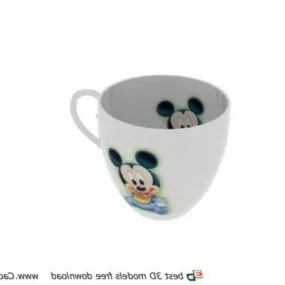 Cartoon Decorative Porcelain Cups 3d model