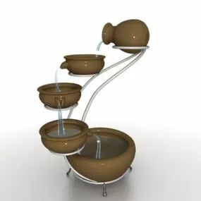 Indoor Water Fountain Decoration 3d model