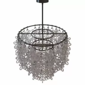 Minimalist Crystal Light Chandelier 3d model