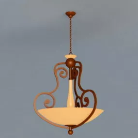 Living Room Mission Bowl Chandelier 3d model