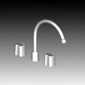 Mixer Tap Chrome Kitchen Faucet 3d model