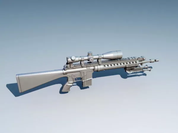 Mk 12 Special Rifle Gun 3d model Mk 12 Special Rifle Gun 3d model