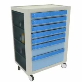 Hospital Equipment Mobile Cart 3d model