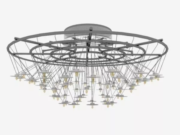 Living Room Modern Chandeliers 3d model Living Room Modern Chandeliers 3d model