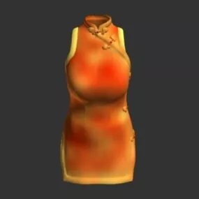 Modern Fashion Cheongsam Dress 3d model
