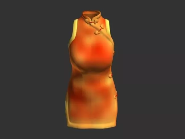 Modern Fashion Cheongsam Dress 3d model Modern Fashion Cheongsam Dress 3d model