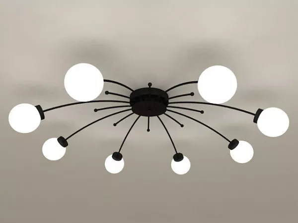 Modern Design Flush Mount Chandelier 3d model Modern Design Flush Mount Chandelier 3d model