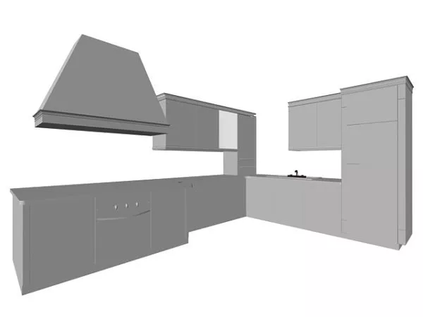 Kitchen Single Extractor Hood 3d model