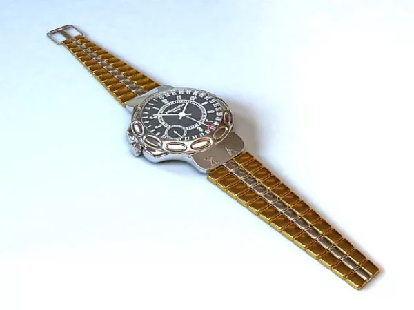 Sekonda Silver Quartz Watch 3d model
