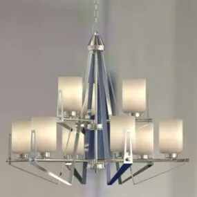 Living Room Modern Nickel Chandelier 3d model