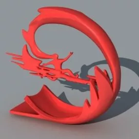 Modern Outdoor Garden Sculpture 3d model