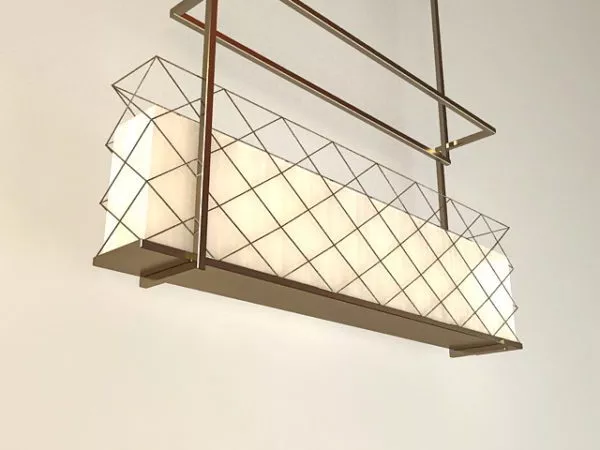 Modern Rectangular Pendant Lighting 3d model Modern Rectangular Pendant Lighting 3d model