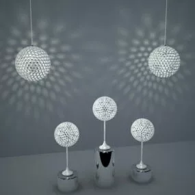 Modern Spherical Design Light Fixture 3d model