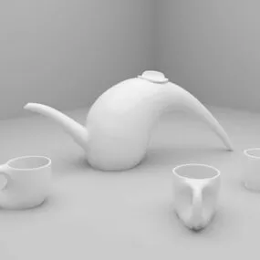 Modern Porcelain Tea 3d model