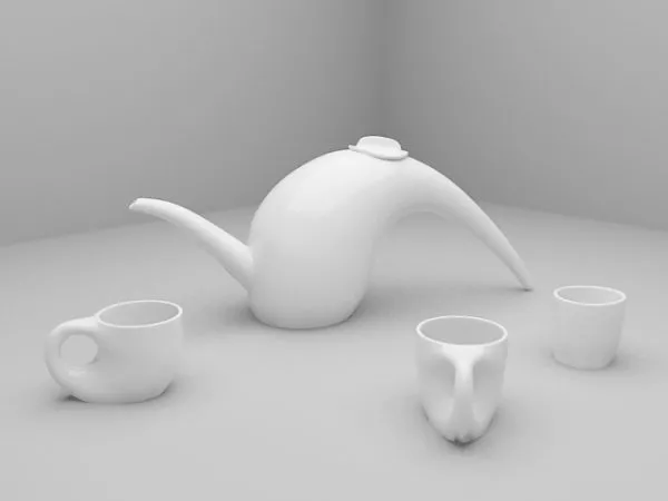 Silver Teapot 3d model