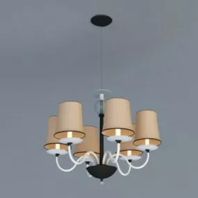 Living Room Modern Tiered Chandelier 3d model