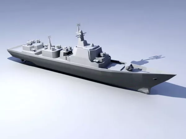 Modern Uss Warship 3d model Modern Uss Warship 3d model