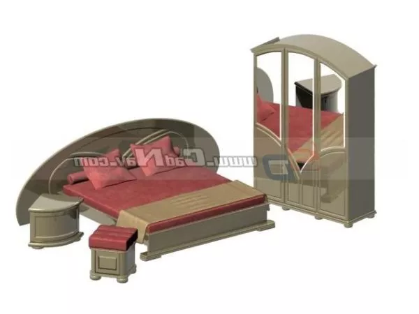 Modern Wooden Bedroom Furniture 3d model Modern Wooden Bedroom Furniture 3d model