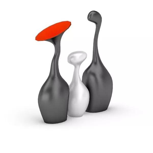 Art Decoration Of Abstract Vases 3d model Art Decoration Of Abstract Vases 3d model