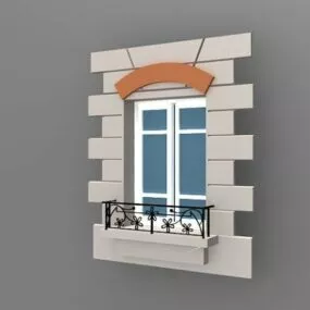 Modern Aluminium Window 3d model