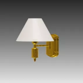 Modern Brass Hotel Wall Light 3d model