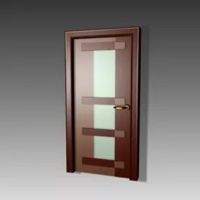 Classroom Wood Door Modern Style 3d model