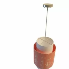 Column Shade Design Pendant Light 3d model