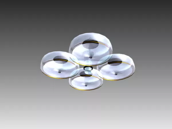 Living Room Crystal Pendant Lighting 3d model Living Room Crystal Pendant Lighting 3d model
