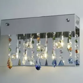 Luxury Hotel Modern Crystal Wall Lamp 3d model