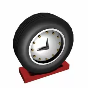 Modern Desk Round Clock 3d model
