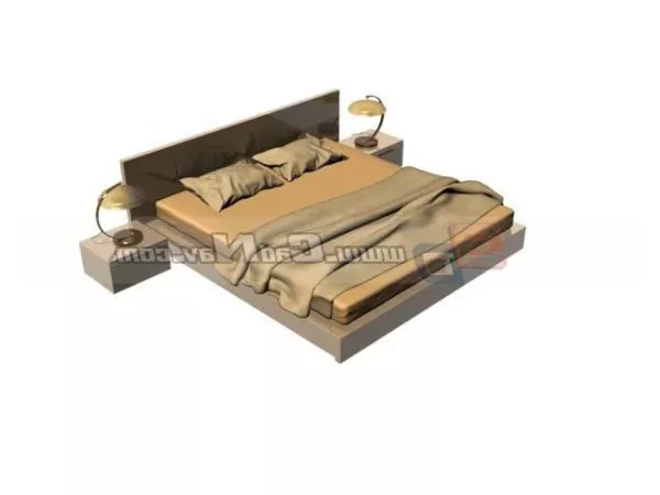 Interior Design Modern Double Bed 3d model Interior Design Modern Double Bed 3d model