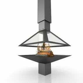 Modern Gas Stove Fireplace 3d model