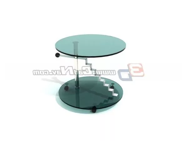 Modern Furniture Glass Side Table 3d model Modern Furniture Glass Side Table 3d model