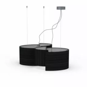 Modern Black Shades Pendant Lamp 3d model