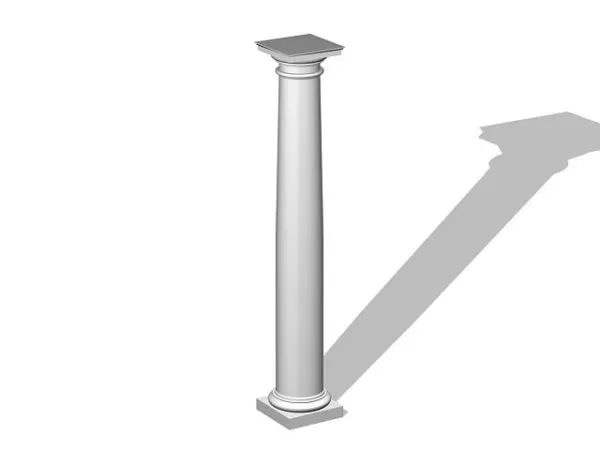 Square Pillar Column 3d model