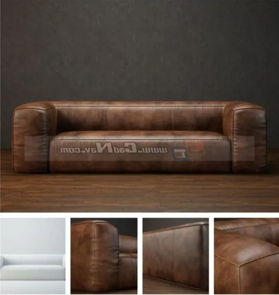 Modern Home Leather Sofa 3d model Modern Home Leather Sofa 3d model