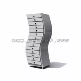 Furniture Modern Office Filing Cabinet 3d model