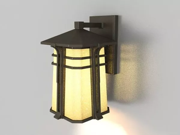 Outdoor Brass Wall Sconce 3d model Outdoor Brass Wall Sconce 3d model