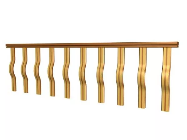 Curved Spiral Handrails 3d model