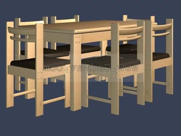 Modern Dining Chair And Table 3d model Modern Dining Chair And Table 3d model