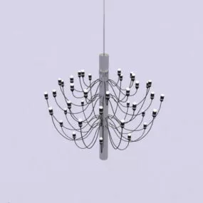 Wire Chandelier Furniture Lighting 3d model