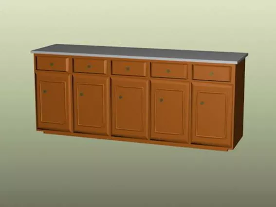 Modular Wooden Kitchen Cabinet Furniture 3d model Modular Wooden Kitchen Cabinet Furniture 3d model