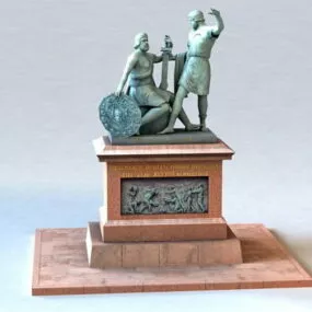 Monument To Minin Statue 3d model