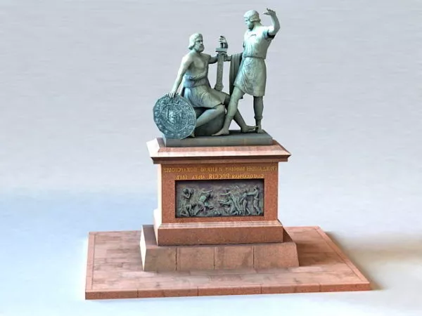 Monument To Minin Statue 3d model Monument To Minin Statue 3d model