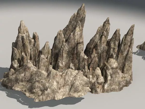 Rock Stone On Grass 3d model