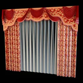 Mounting Board Home Valance Curtain 3d model